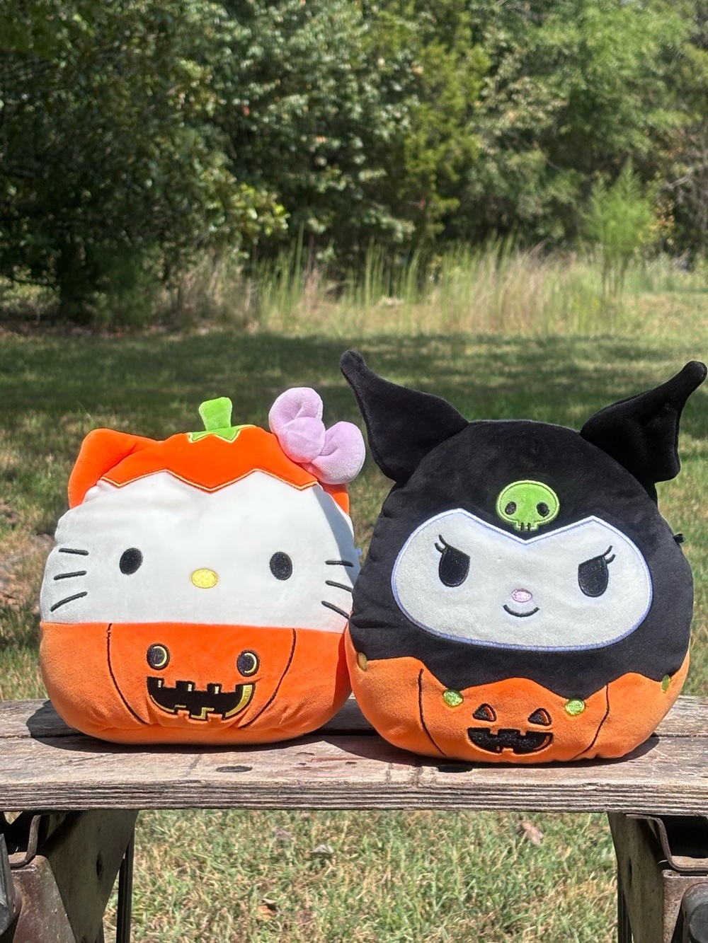 Pair of Halloween Hello Kitty and Kuromi Squishmallows!